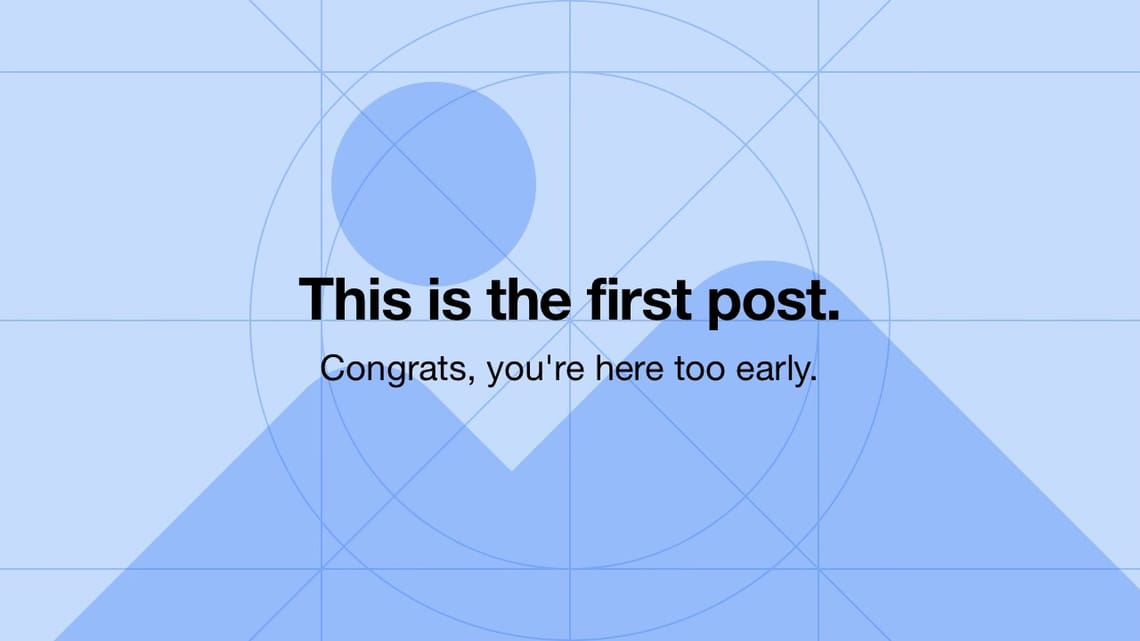 First things first.