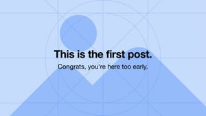 First things first.